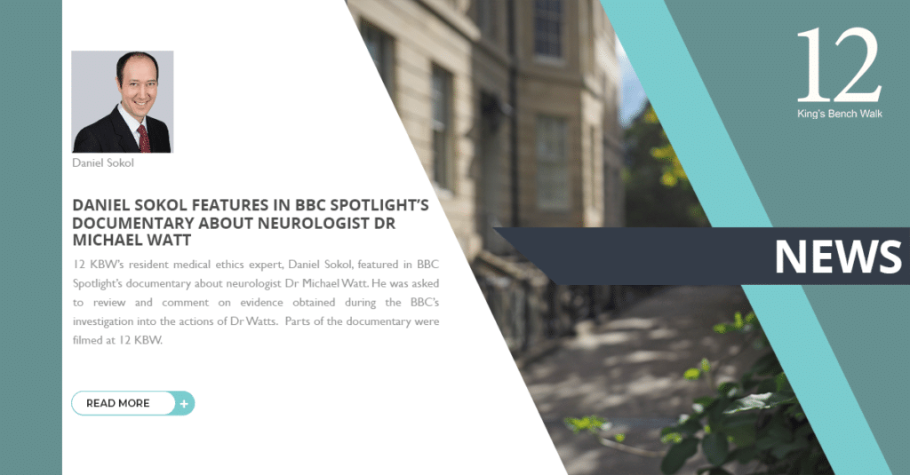Daniel Sokol features in BBC Spotlight’s documentary about neurologist